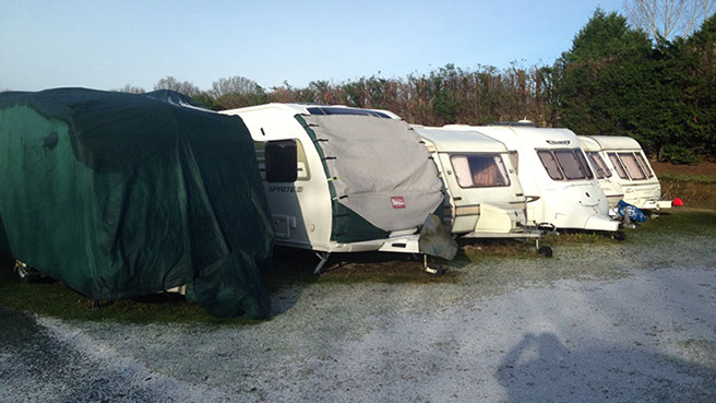 Boats and trailers in secure storage